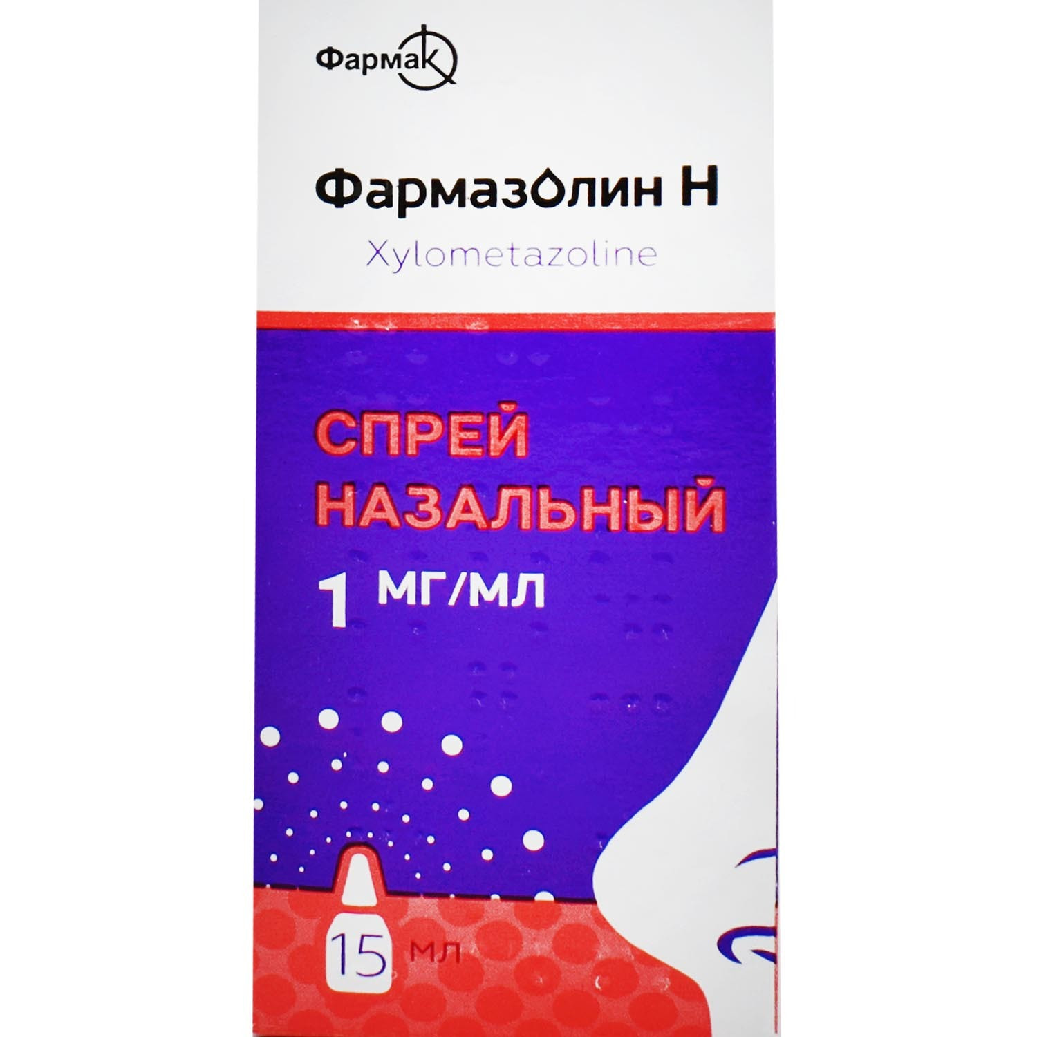 Фармазолін Н спрей назальний 1 мг/мл флакон 15 мл
